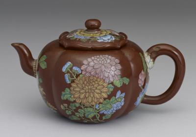 图片[2]-Yixing begonia-style teapot with flowers of the four seasons in painted enamels, Qing dynasty, Kangxi reign (1662-1722)-China Archive